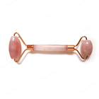 100% Rose Quartz Facial Jade Roller naturale con l'insieme di raschio del massaggiatore di Gua Sha