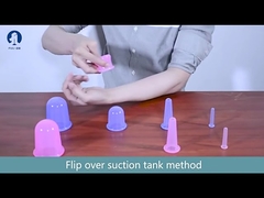 Kit di coppettazione facciale in silicone riutilizzabile per assorbimento dell'umidità Confezione OEM di diversi colori